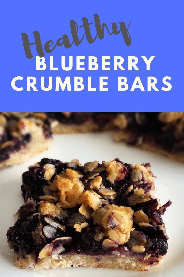 healthy blueberry crumble bars