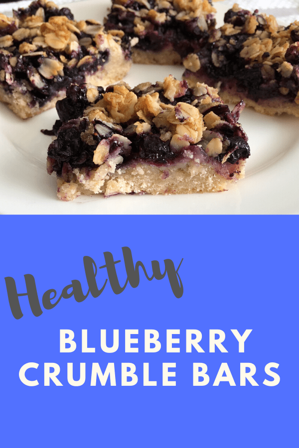 healthy blueberry crumble bars