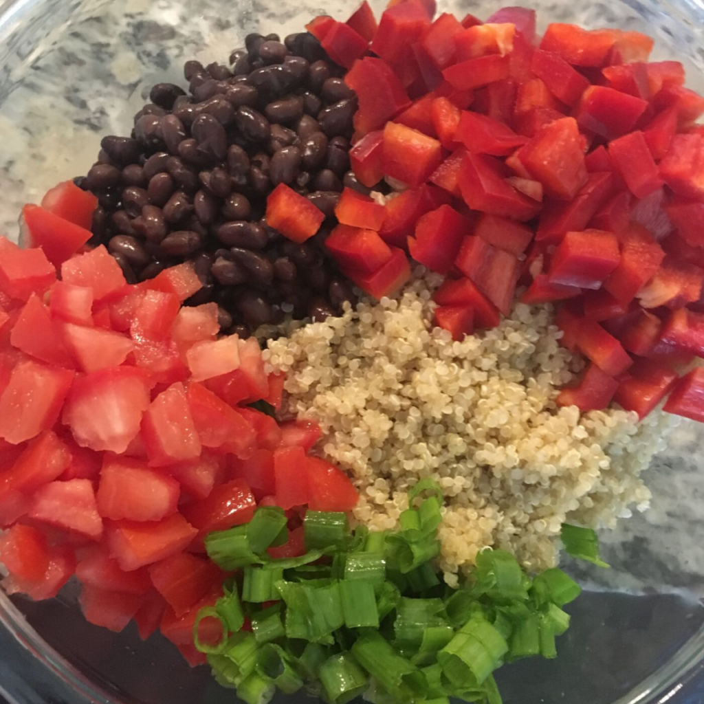 southwest quinoa salad ingredients