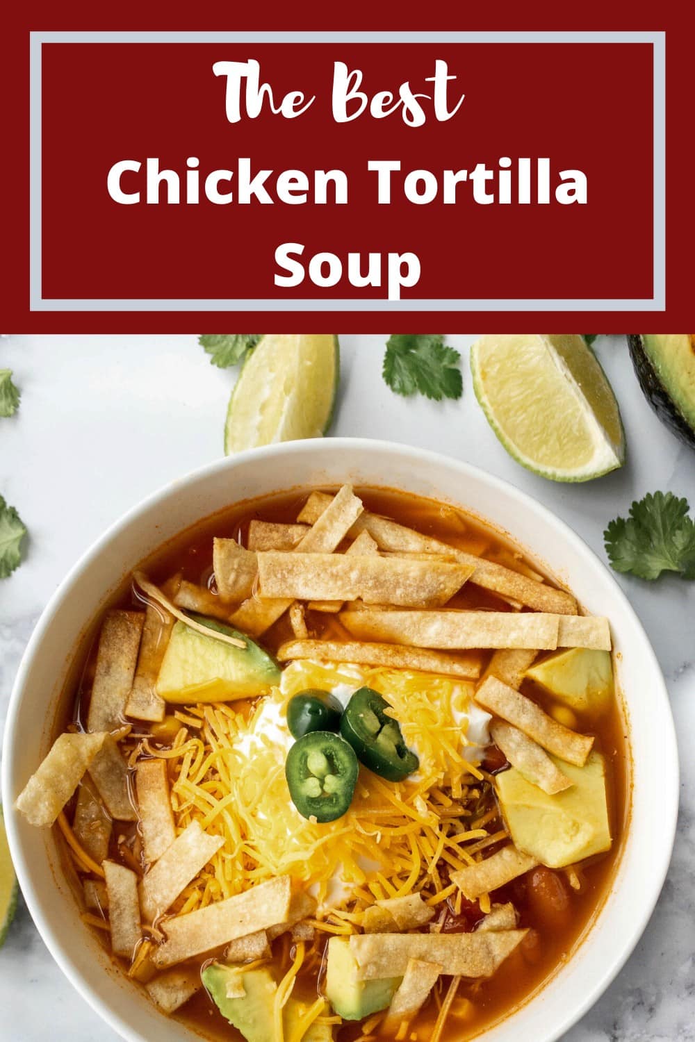 healthier chicken tortilla soup that is made in a