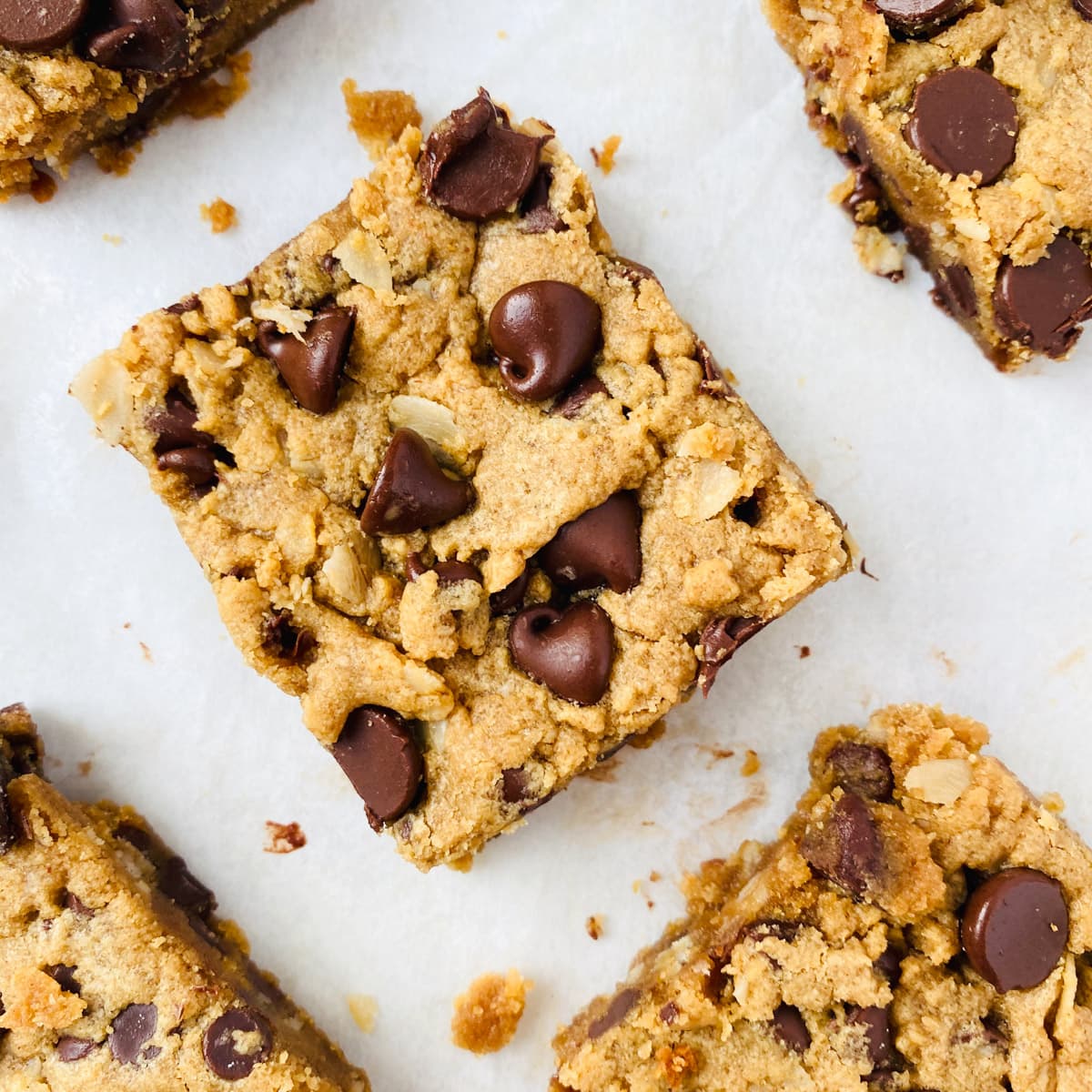 Gluten Free Oatmeal Chocolate Chip Bars Pinch of Wellness