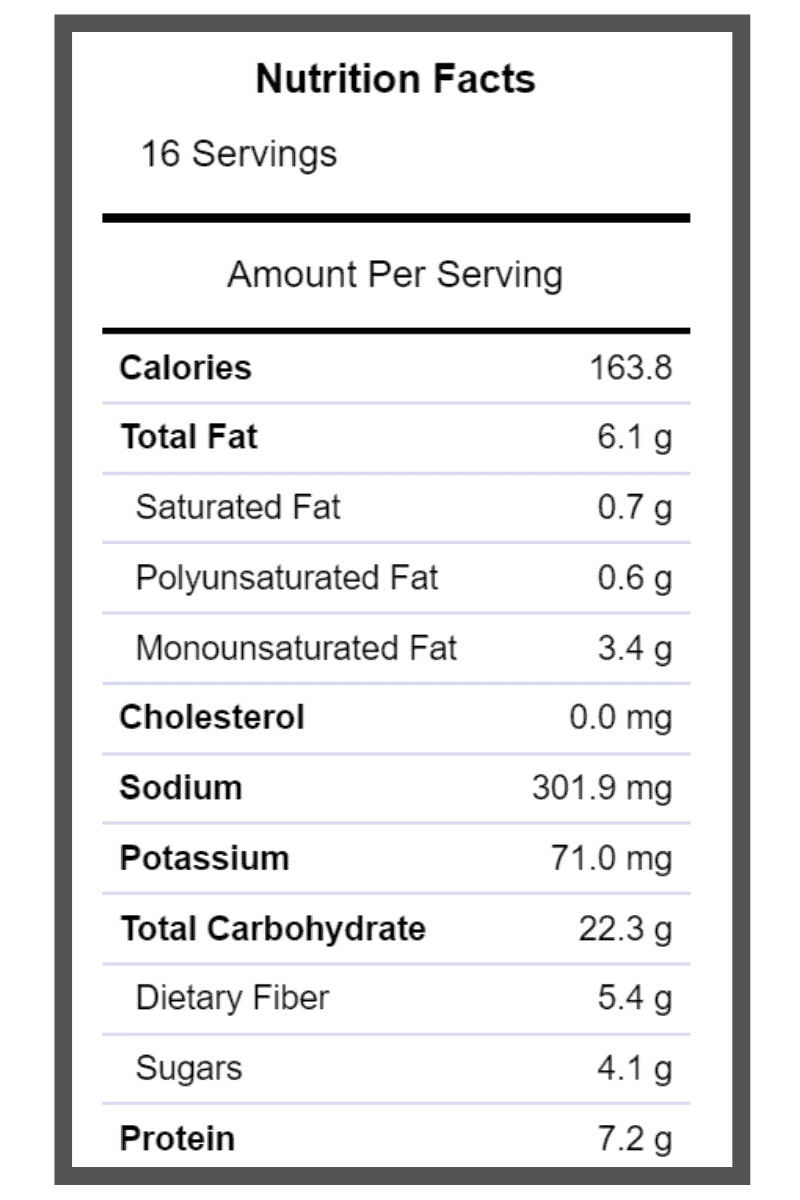 cowboy caviar nutrition