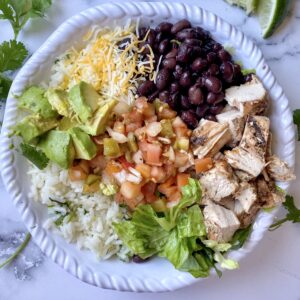 copycat chipotle chicken burrito bowl