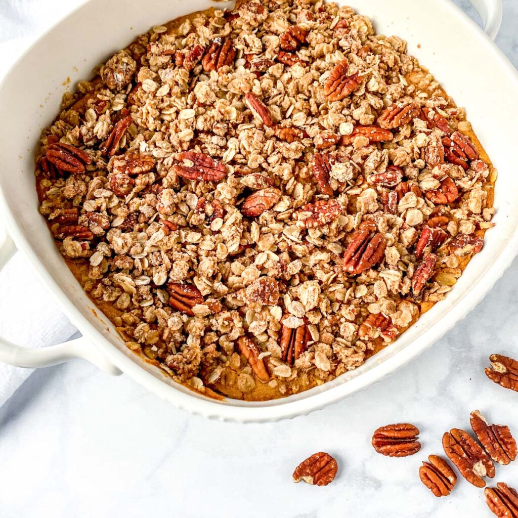 Healthy butternut squash casserole