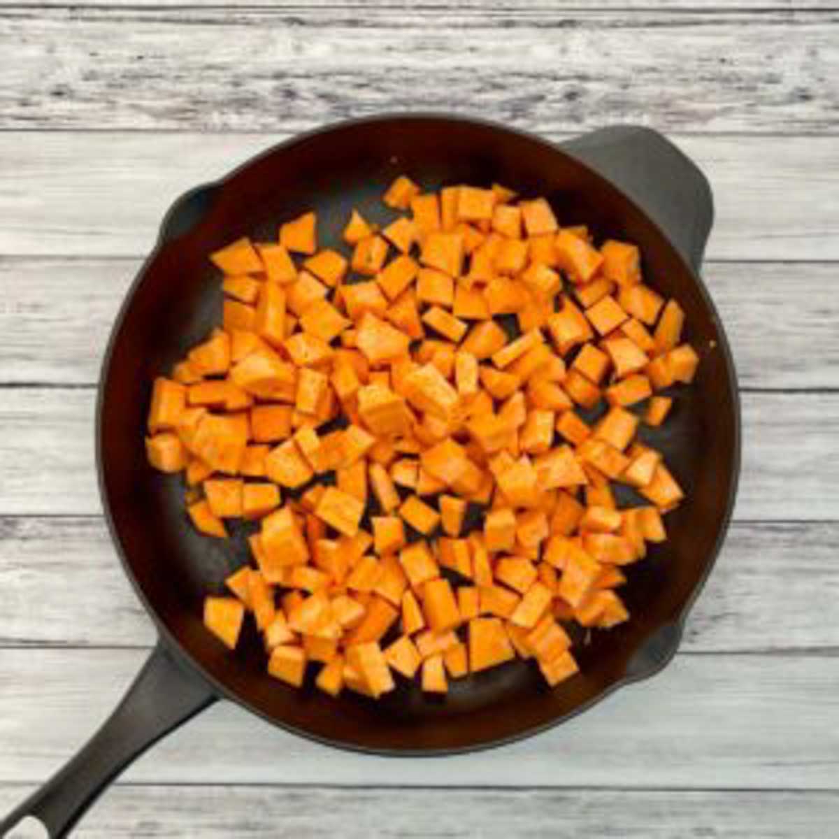 sweet potatoes in a skillet