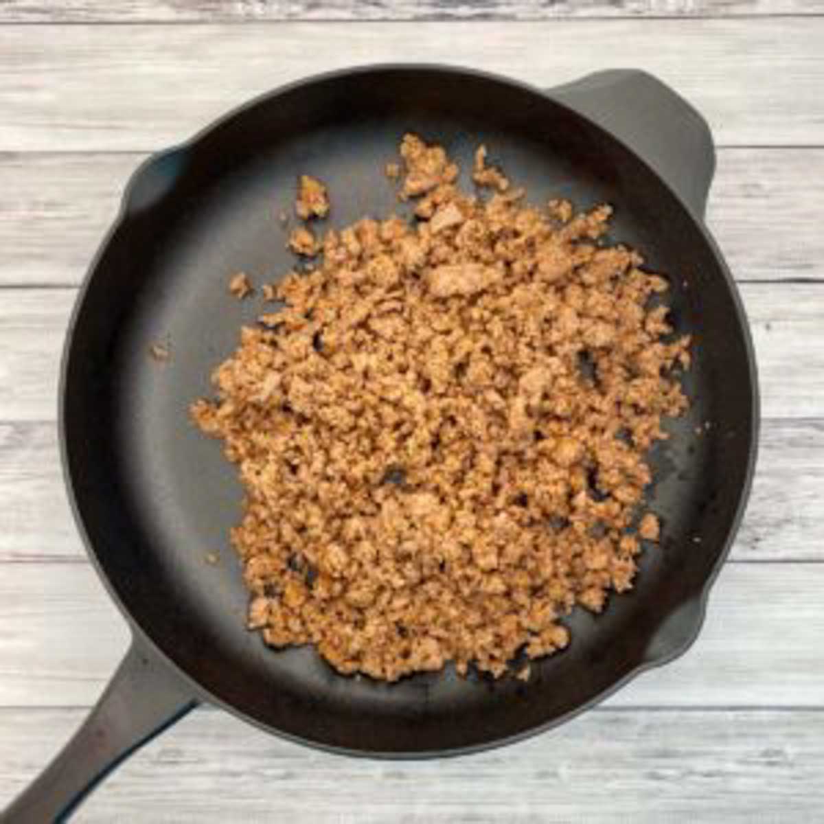 ground turkey in a skillet