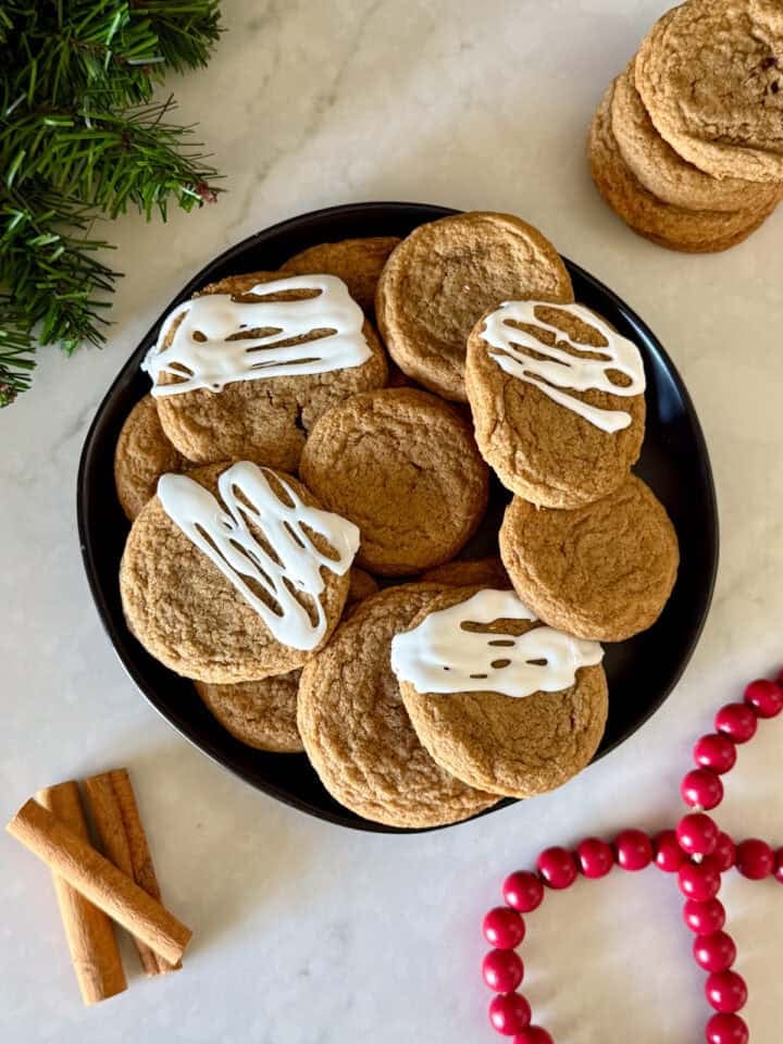 Gluten free ginger cookies with a soft center and sugar-coated exterior
