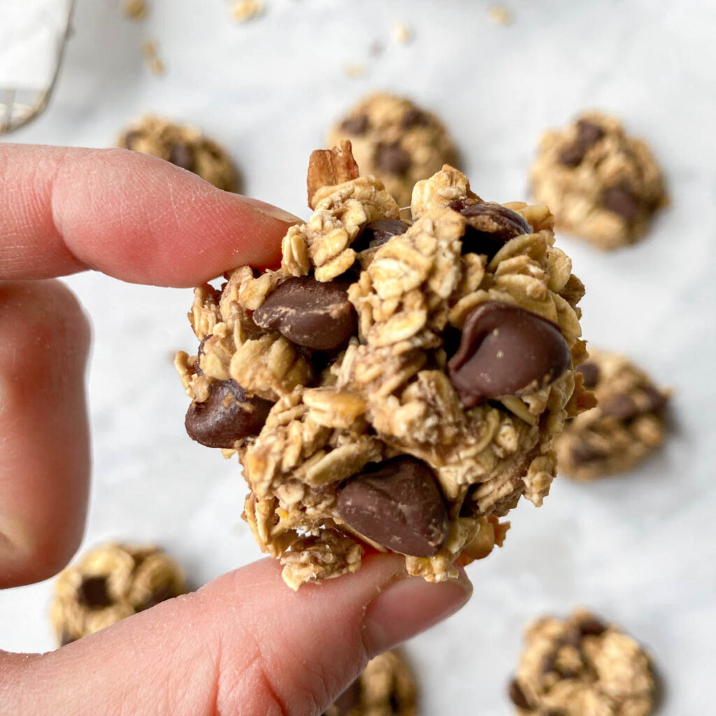 Three Ingredient Banana Oatmeal Cookies