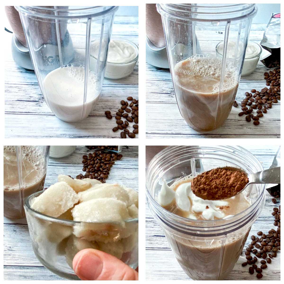 instructions how to make a coffee protein shake