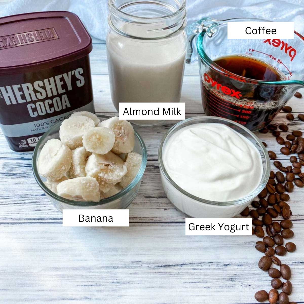 ingredients needed for a coffee protein shake