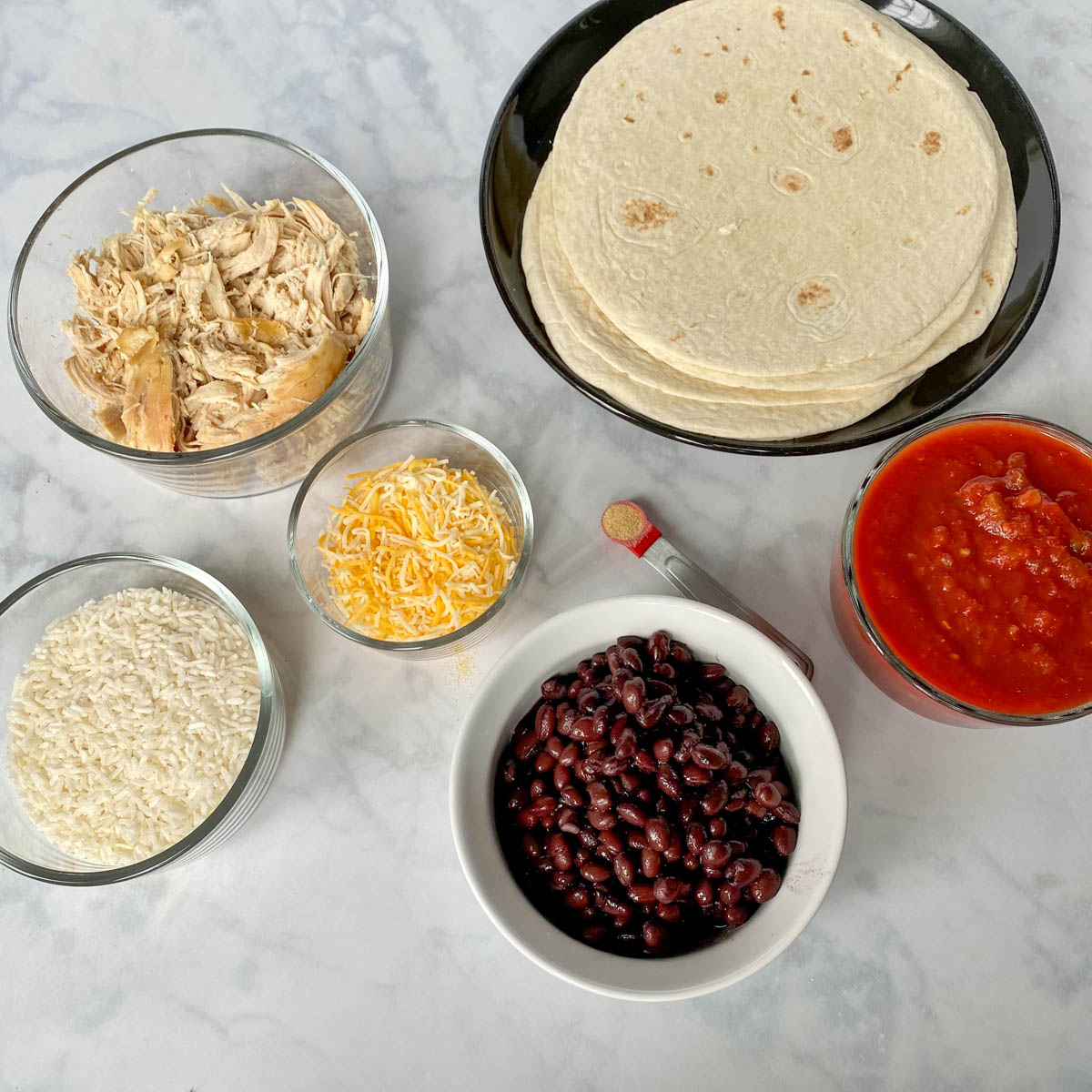 Healthy Chicken Burritos - Pinch Of Wellness