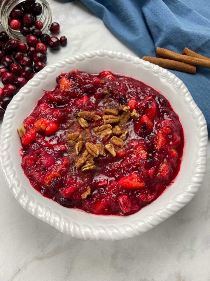 Low Sugar Cranberry Sauce - Pinch of Wellness