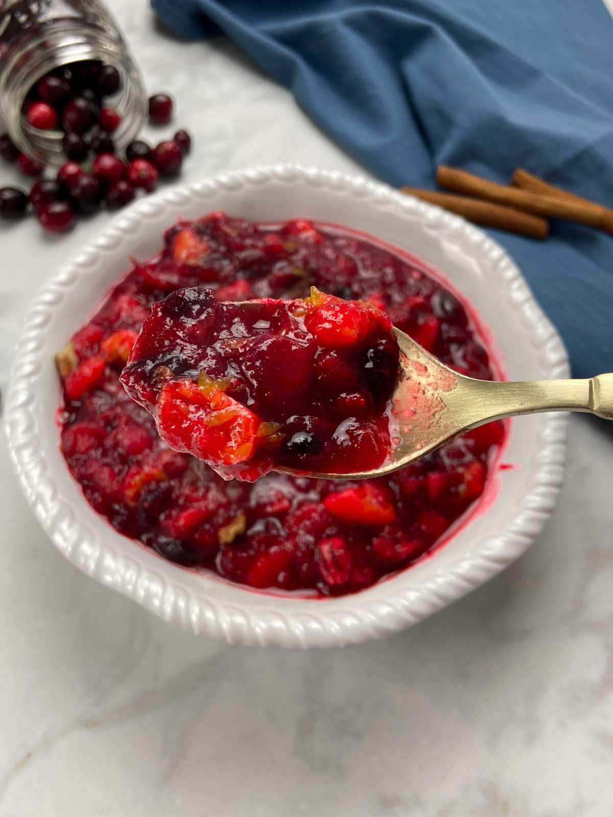 low sugar cranberry sauce