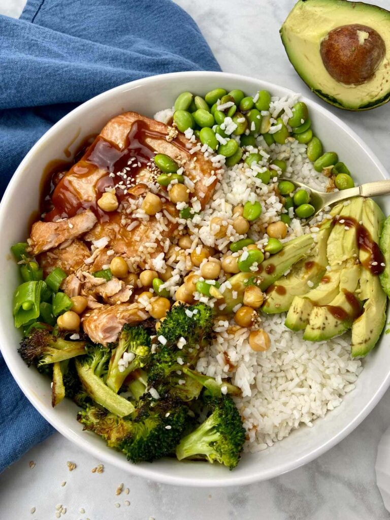 teriyaki salmon bowls