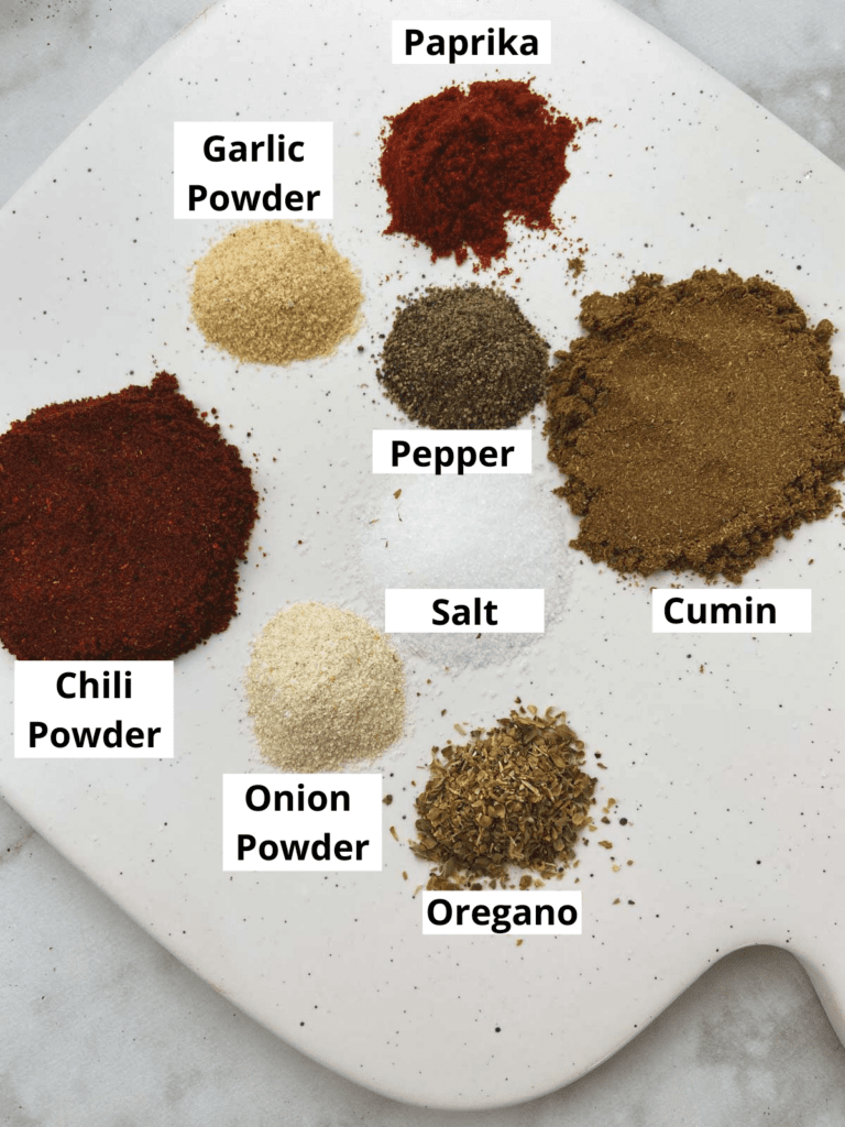 homemade taco seasoning ingredients