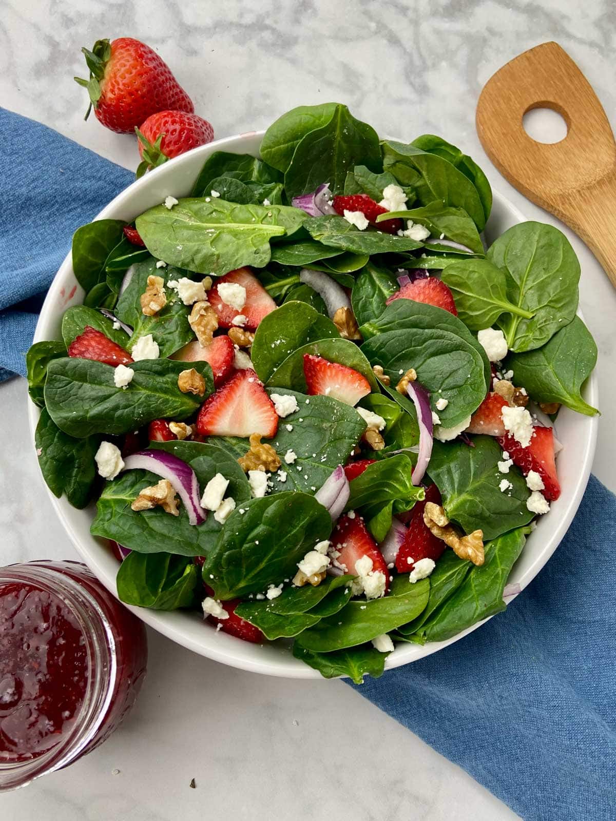 strawberry spinach feta-salad