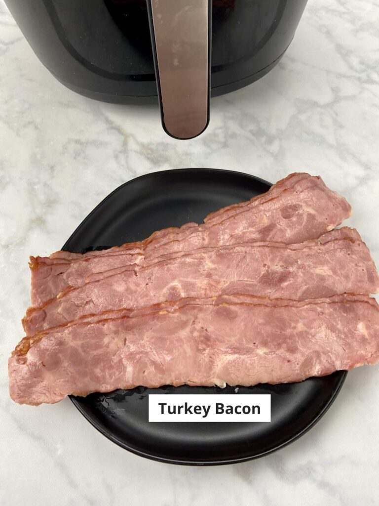 ingredients for air fried turkey bacon