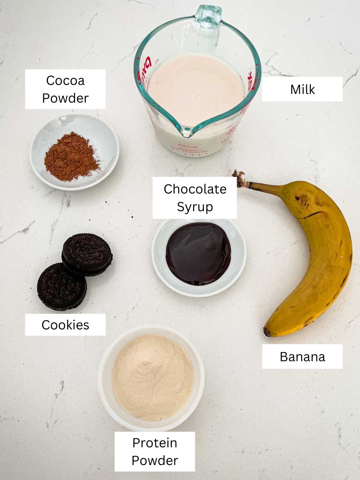 ingredients for an oreo shake