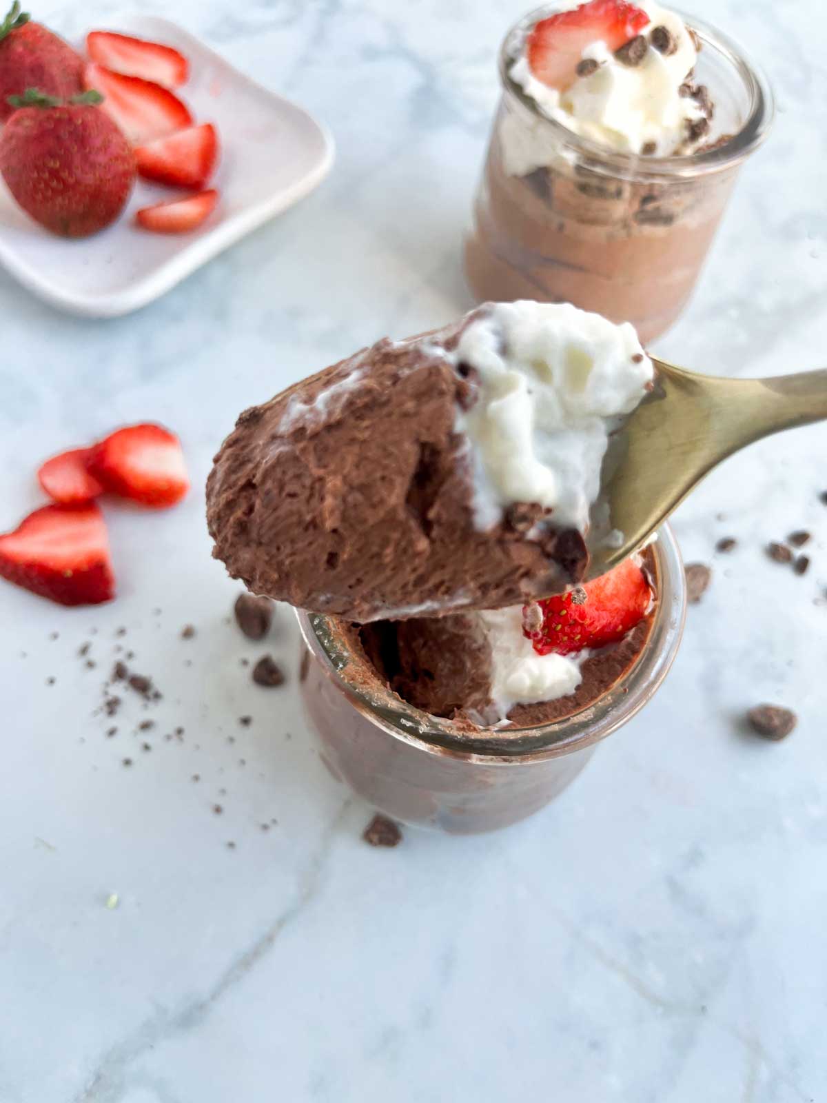 mousse on a spoon