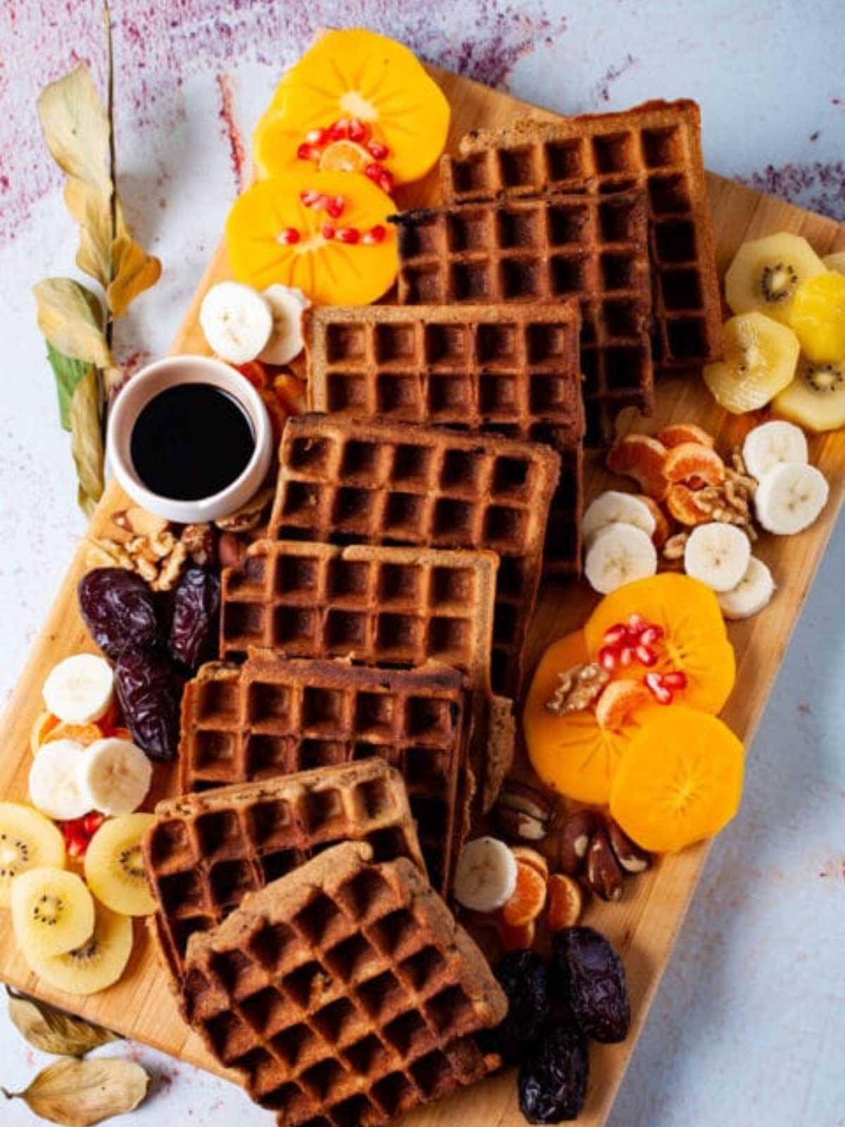 healthy waffle charcuterie board