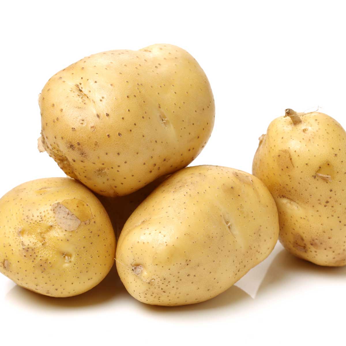 closeup of yukon gold potatoes.