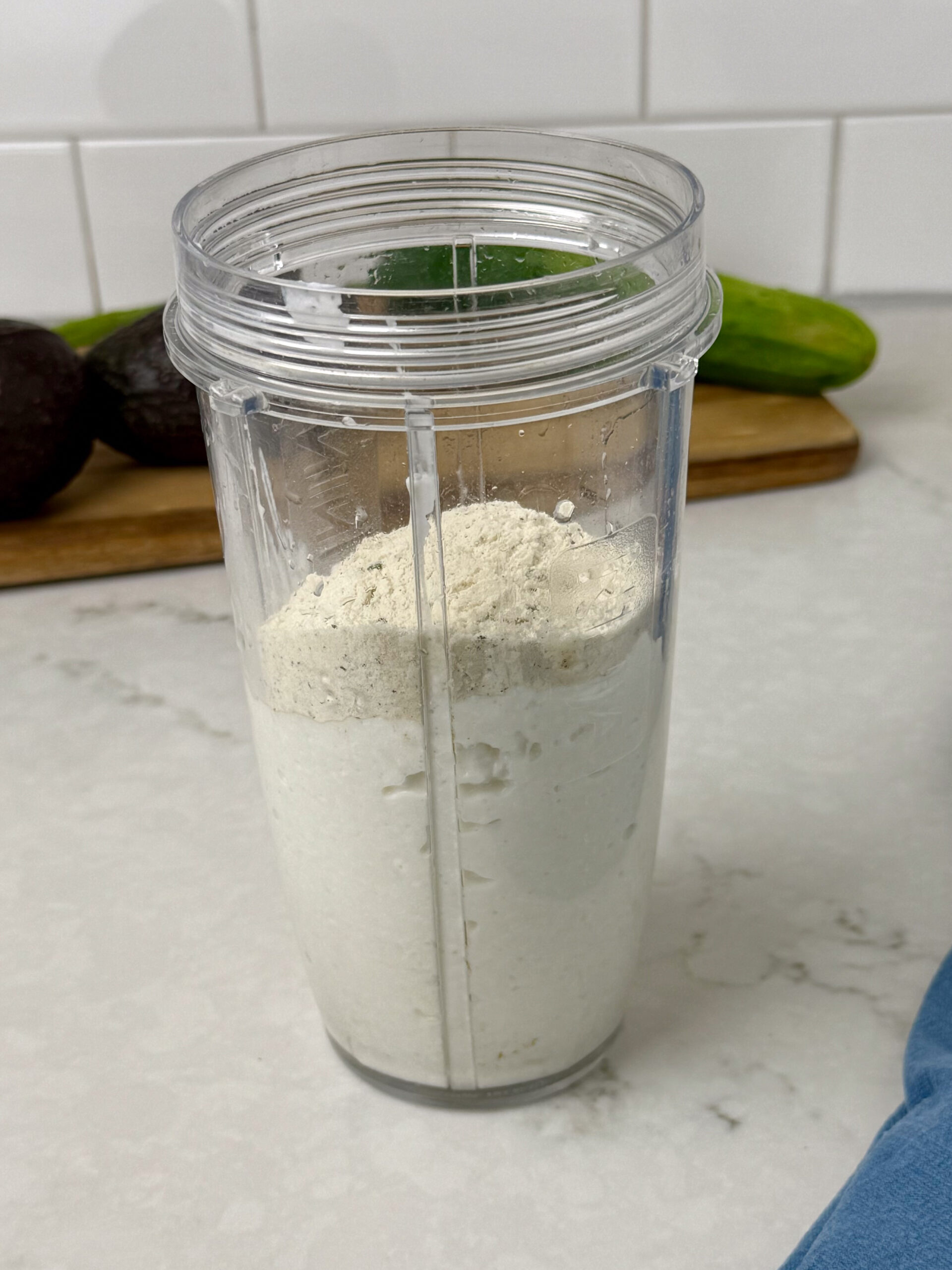 blender with cottage cheese and dry ranch